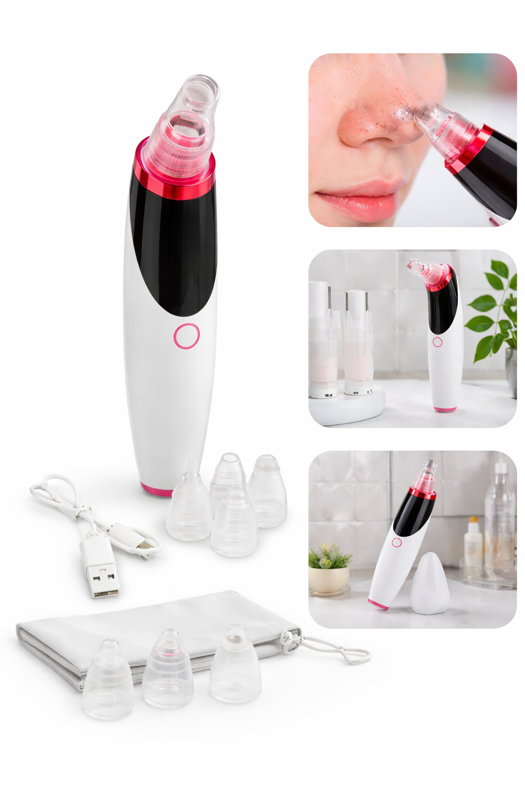 Succionador de Puntos Negros Eléctrico Recargable USB