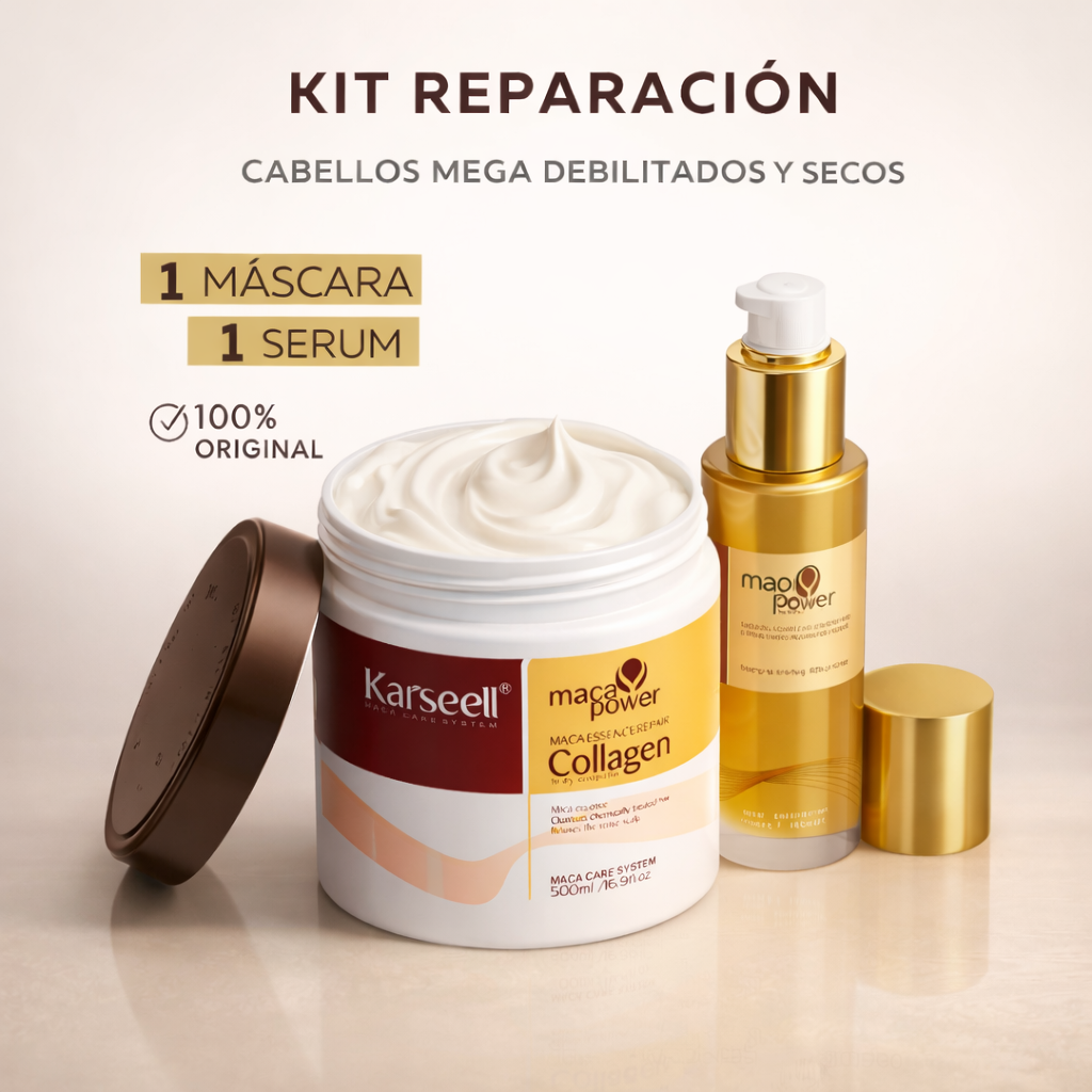 Kit Reparación Capilar Karseell Collagen + Maca Power Oil